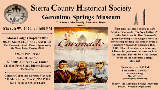 2024 Annual Membership Fundraiser Dinner Presents: "Coronado: The New Evidence"