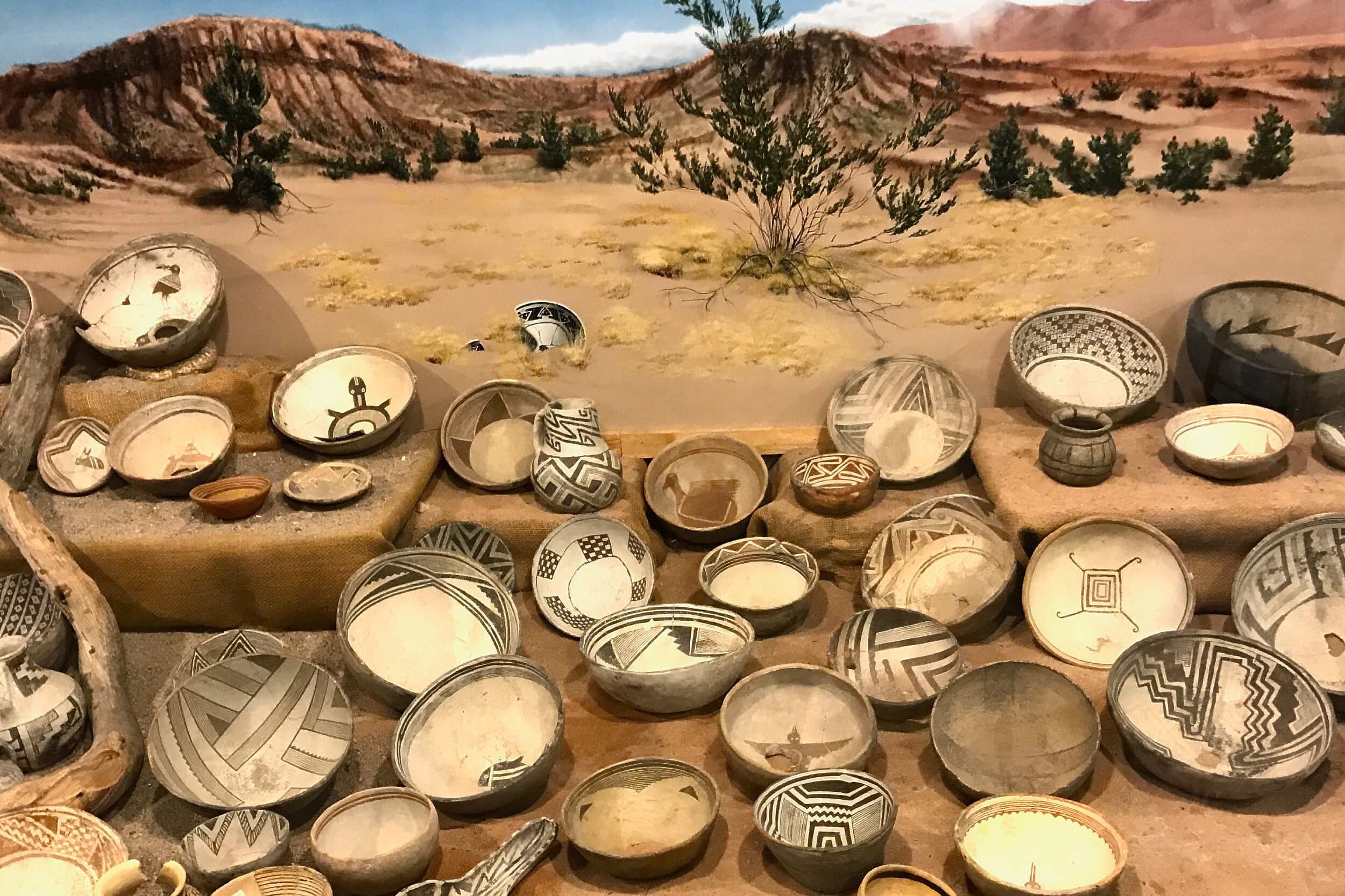 Geronimo Springs Museum Pottery Display